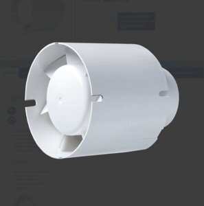 Вентилятор осьовий Blauberg Tubo 100, витяжной, потужність 14 Вт, об'єм 102м3/год, 220В, гарантія 5 років