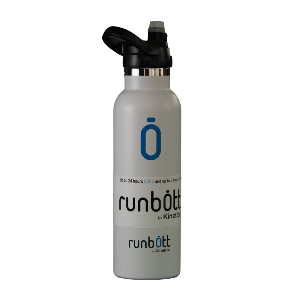 Пляшка для води KINETICO RUNBOTT 600 мл, біла з ковпачком від компанії "Вентиляційні системи" Інтернет-магазин - фото 1