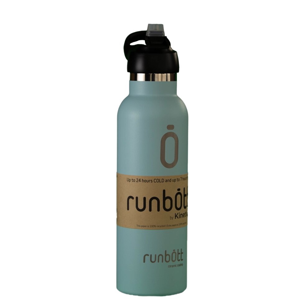 Пляшка для води KINETICO RUNBOTT 600 мл, бірюзова з ковпачком від компанії "Вентиляційні системи" Інтернет-магазин - фото 1