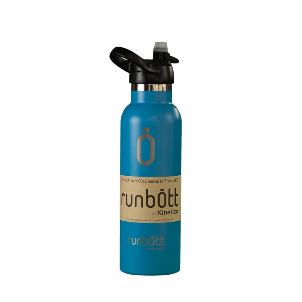 Пляшка для води KINETICO RUNBOTT 600 мл, блакитна з ковпачком від компанії "Вентиляційні системи" Інтернет-магазин - фото 1