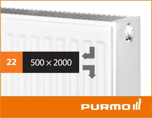 Сталевий панельний радіатор PURMO Compact 22 500x 2000