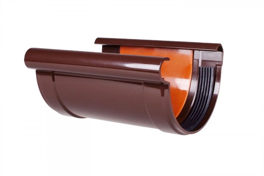 З'єднання єднувач ринви Profil 130 коричневий від компанії "Вентиляційні системи" Інтернет-магазин - фото 1