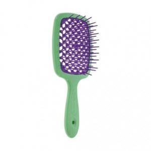 Janeke, Superbrush with soft moulded tips, Щітка для волосся (фіолетово-зелена)
