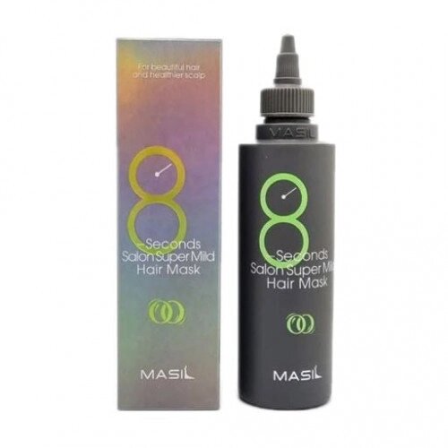 Masil 8 second salon super mild hair mask, Маска відновлююча (зелена), 100 мл