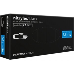 Mercator Nitrylex рукавички нітрилові (100 шт/уп), чорні M