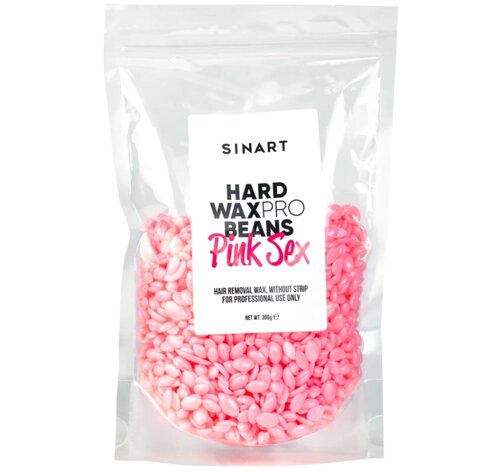 Sinart Віск для видалення волосся "Hard wax pro beans Pink Sex"рожевий), 300 г