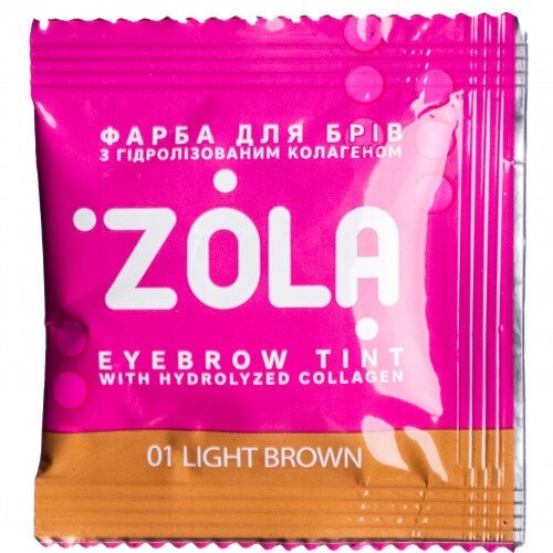 Zola Фарба для брів, 01 Light brown, в саші 5мл
