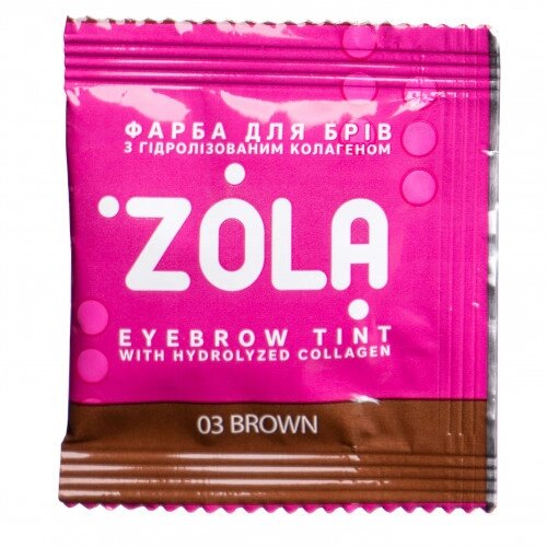 Zola Фарба для брів, 03 Brown, в саші 5мл