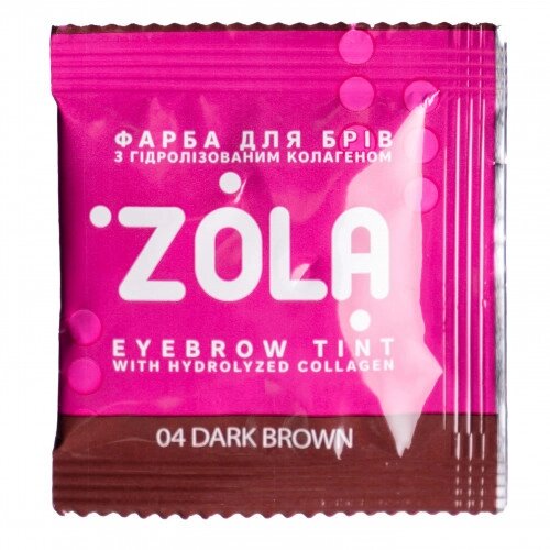 Zola Фарба для брів, 04 Dark brown, в саші 5мл