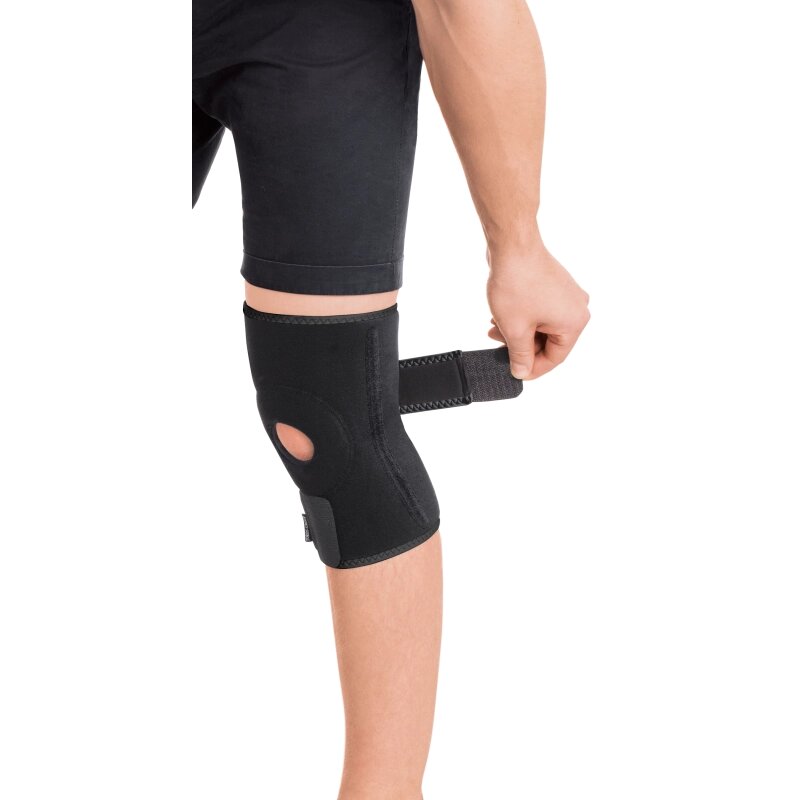 Бандаж для колінного суглоба з 2 ребрами жорсткості роз'ємний неопреновий Тип 517 від компанії Medzenet - фото 1