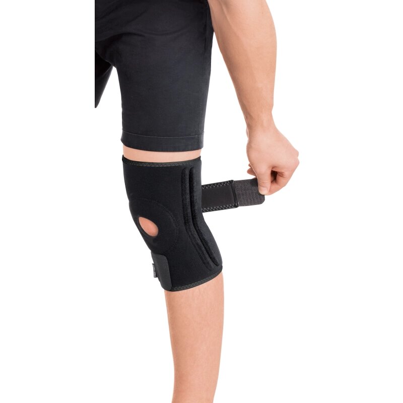Бандаж для колінного суглоба з 4 ребрами жорсткості роз'ємний неопреновий Тип 518 від компанії Medzenet - фото 1