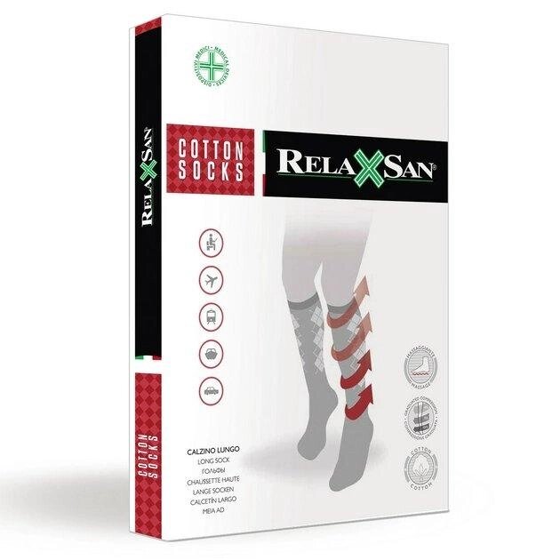 Гольфи компресійні бавовняні з масажною стопою Relaxsan Cotton Socks 1 клас компресії 18-22 m 820B від компанії Medzenet - фото 1