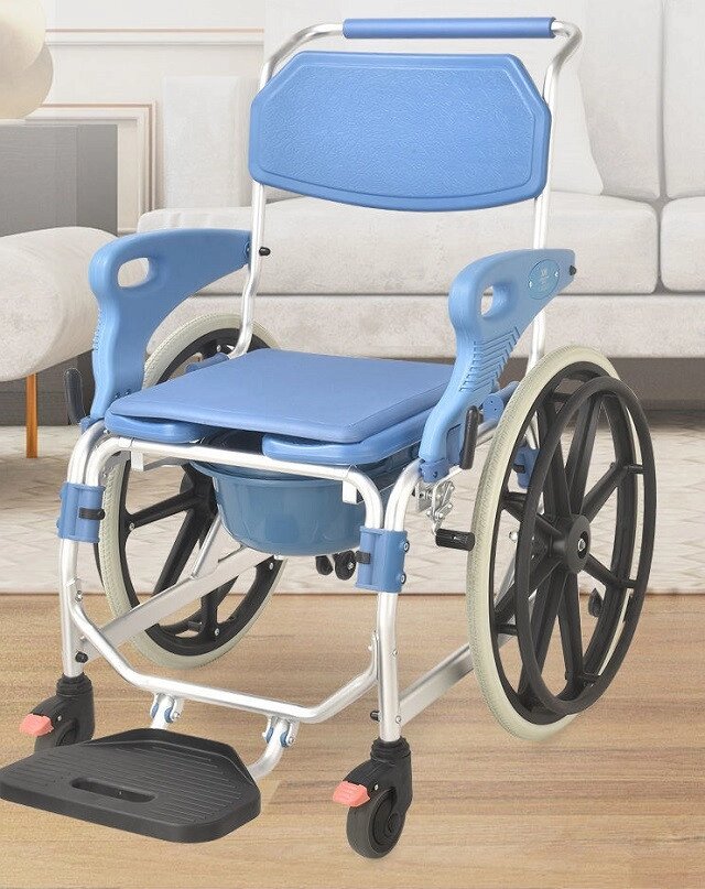 Коляска інвалідна з туалетом, коляска для інвалідів із туалетом MIRID KDB-698B від компанії Medzenet - фото 1
