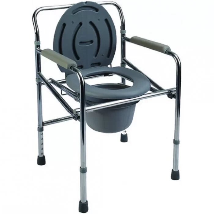 Крісло із санітарним обладнанням із коліщатками регульоване модель PR-771 Heaco від компанії Medzenet - фото 1