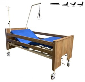 Ліжко, функціональне з дерев'яними більцями та бічними перилами чотири секційна ЛФМ. 4.1.3.1. М