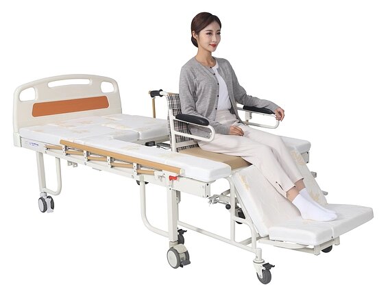 Ліжко для лежачих хворих, ліжко з туалетом, з електроприводом MIRID W03 від компанії Medzenet - фото 1