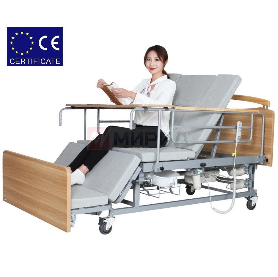 Медична електро ліжко з туалетом Е04. Функціональне ліжко для інваліда. від компанії Medzenet - фото 1