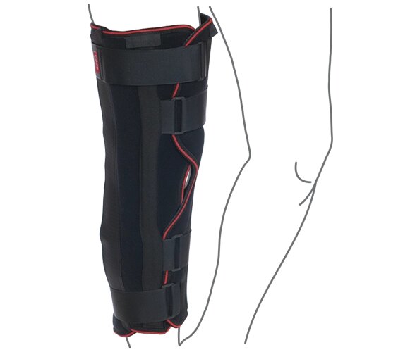 Ортез для іммобілізації колінного суглоба ТУТОР регульований R6301 ReMED, чорний від компанії Medzenet - фото 1