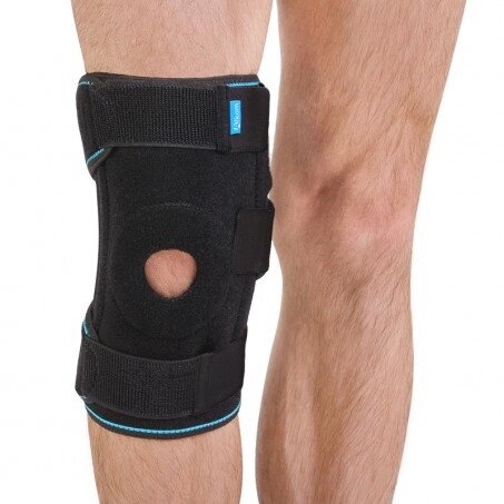 Ортез на колінний суглоб зі спіральними ребрами жорсткості Алком 4054 р. 1, чорний