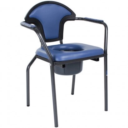 Складаний сталевий стілець-туалет NEW OPEN з м'яким сидінням 30051 від компанії Medzenet - фото 1