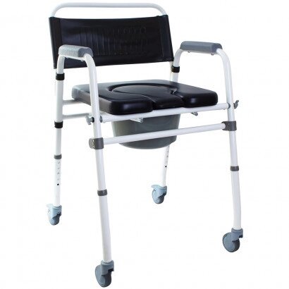 Складаний стілець-толстовп із м'яким сидінням на колесах OSD-2110QAB від компанії Medzenet - фото 1