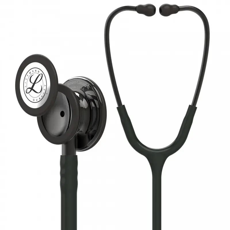 Стетоскоп серії Littmann Classic III 5811 чорний з головкою димчатого кольору від компанії Medzenet - фото 1