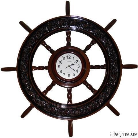 Декоративний штурвал-годинник Під замовлення від компанії Столярна майстерня Гюмрі - фото 1