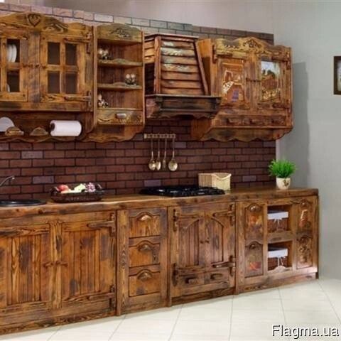 Дерев'яна кухонні меблі для кухні "Меліса" Код: КГ-3 від компанії Столярна майстерня Гюмрі - фото 1