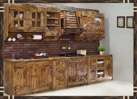 Дерев'яна кухонні меблі для кухні "Меліса" від компанії Столярна майстерня Гюмрі - фото 1