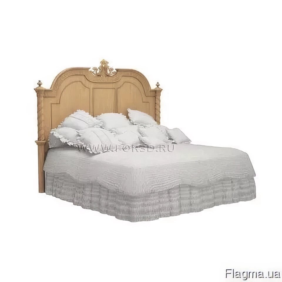 Дерев'яне ліжко з високим узголів'ям Код: КД-11Под замовлення від компанії Столярна майстерня Гюмрі - фото 1