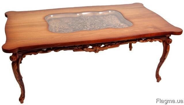 Дерев'яний різьблений столик від компанії Столярна майстерня Гюмрі - фото 1