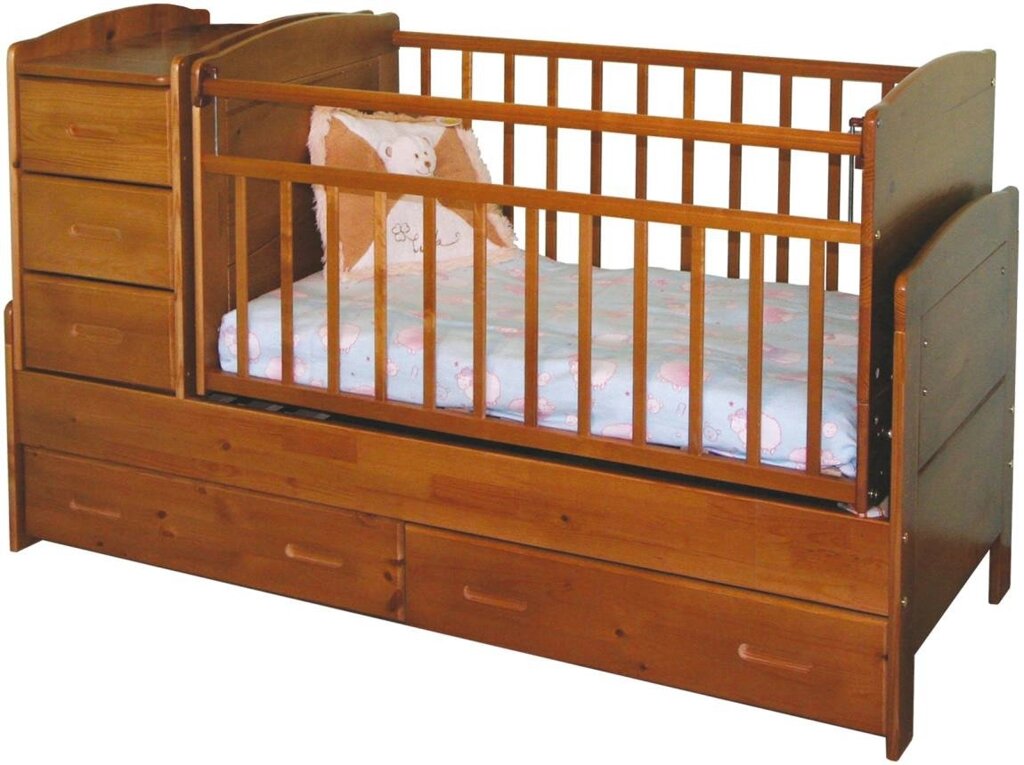 Дитяче ліжко з масиву "Міккі" від компанії Столярна майстерня Гюмрі - фото 1