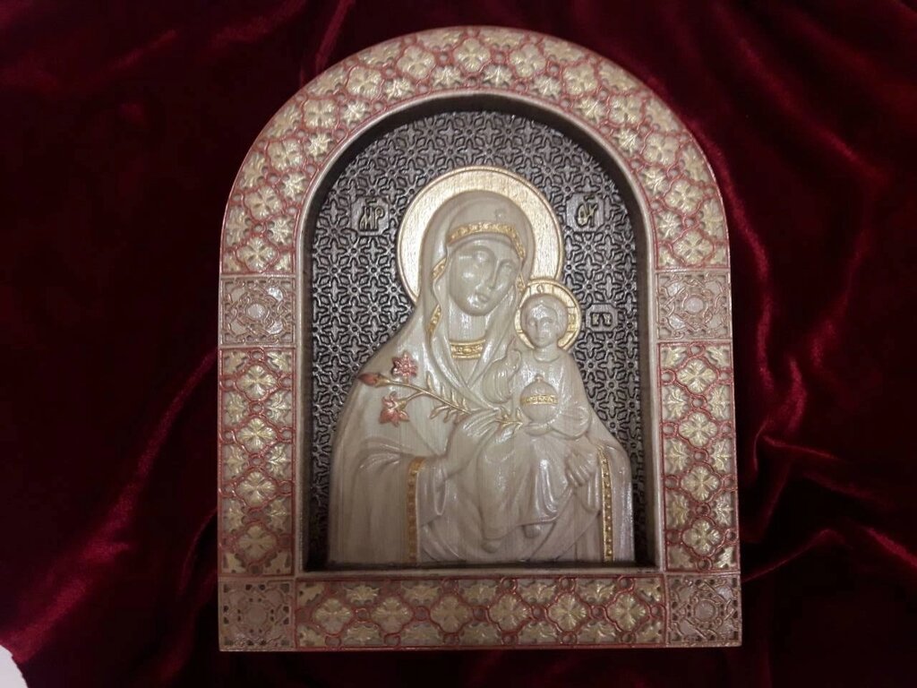 Ікона Божої Матері «Нев'янучий Колір» від компанії Столярна майстерня Гюмрі - фото 1