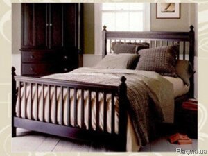 Ліжко двоспальне дерев'яне "Романтик" Код: КД-5 Під замовлення
