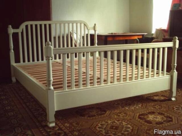 Ліжко двоспальне дерев'яне "Класик" Код: КД-1 Під замовлення від компанії Столярна майстерня Гюмрі - фото 1