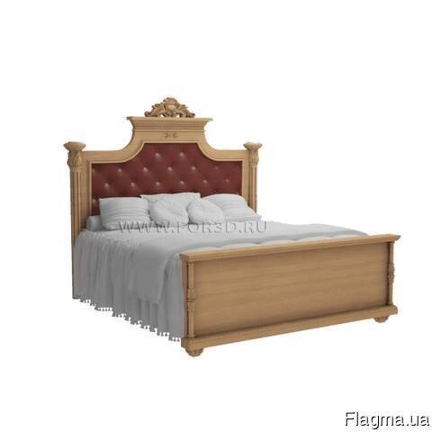 Ліжко з масиву дерева з м'яким узголів'ям Під замовлення від компанії Столярна майстерня Гюмрі - фото 1