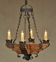 Дерев'яні люстри та світильники