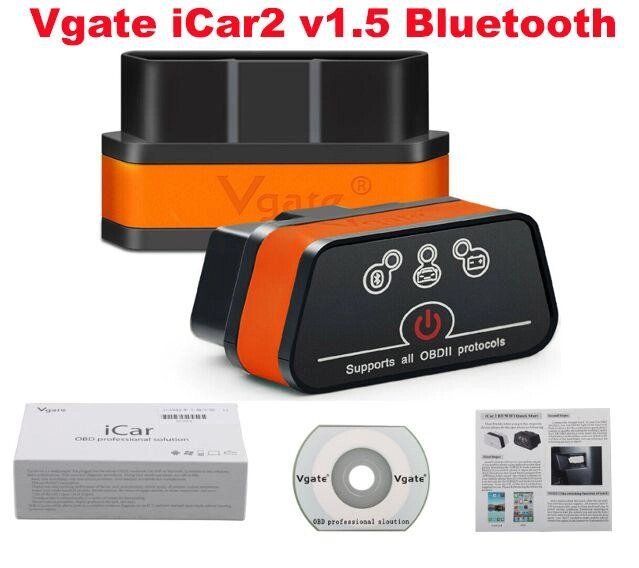 2020г. Aвто сканер Vgate iCar2 v1.5 Bluetooth/блютуз OBD 2/ОБД2 ELM327 від компанії Premium - фото 1