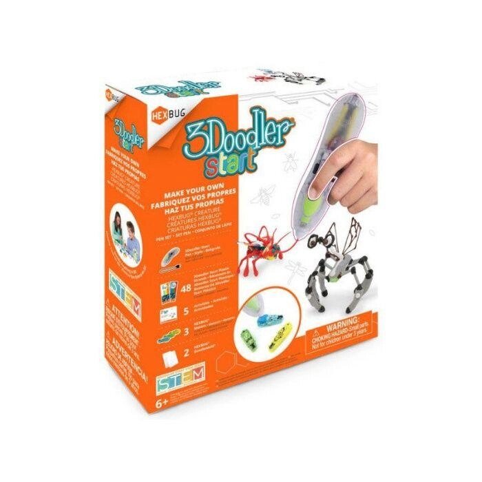 3Д-ручка 3Дудлер Старт Жуки 3Doodler Start Hexbug 3D pen set від компанії Premium - фото 1