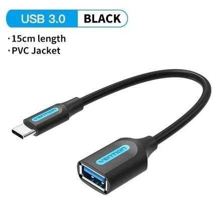 Адаптер Vention Type-C до USB OTG, роз'єм USB 3.0 для периферії від компанії Premium - фото 1