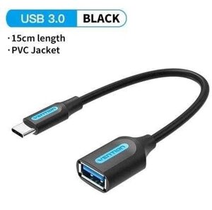 Адаптер Vention Type-C до USB OTG, роз'єм USB 3.0 для периферії