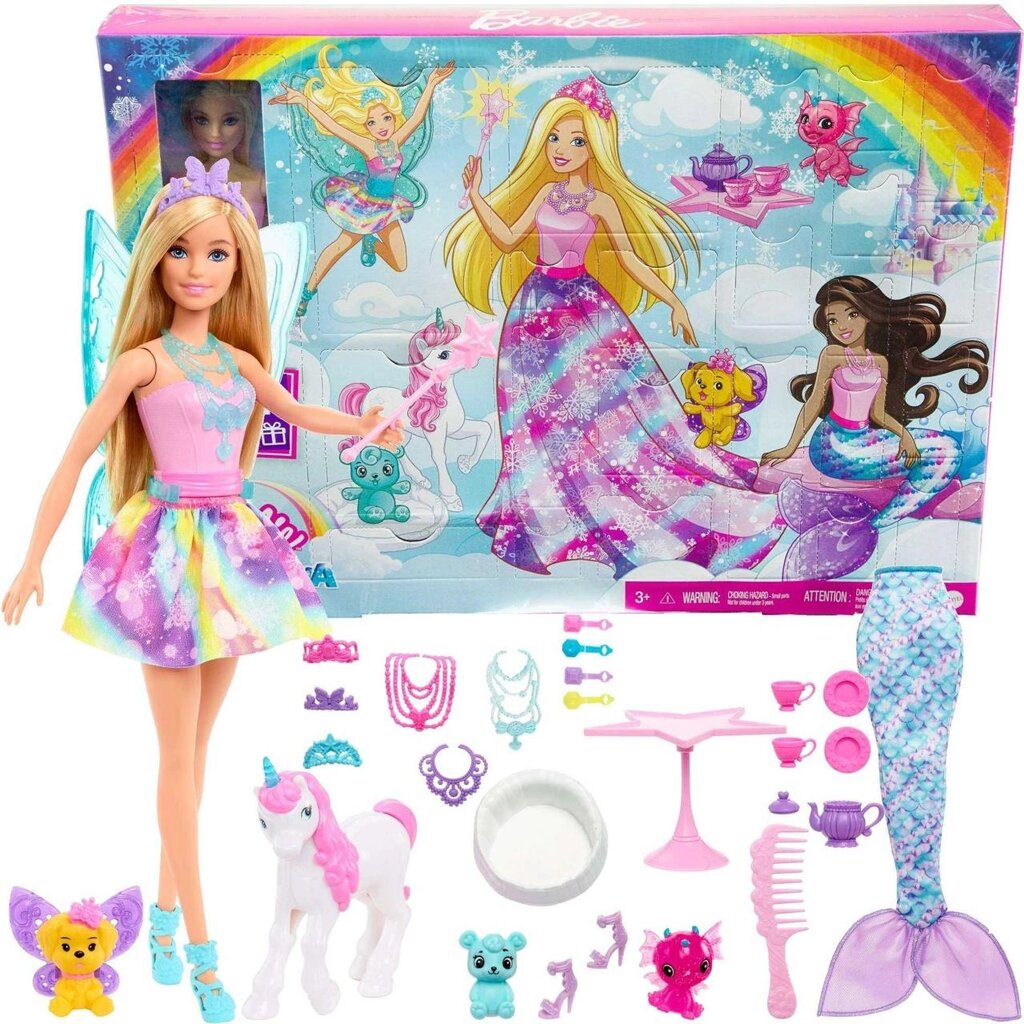 Адвент-календар Барбі Дрімтопія 2023 Barbie Dreamtopia calendar від компанії Premium - фото 1