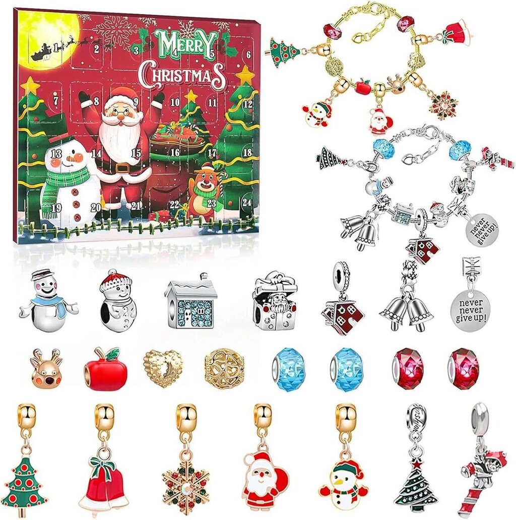 Адвент-календар браслет Christmas Advent Calendar Charm Bracelet 2023 від компанії Premium - фото 1