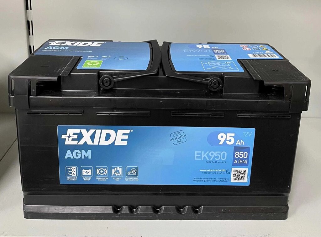 Аккумулятор Гелевий Тяговий EXIDE AGM 95Ah Акумулятор гелевий від компанії Premium - фото 1