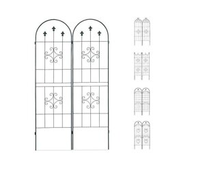 Арка садова Relaxdays 10026249 Набір з 2 зелених шпалер метал 180x50