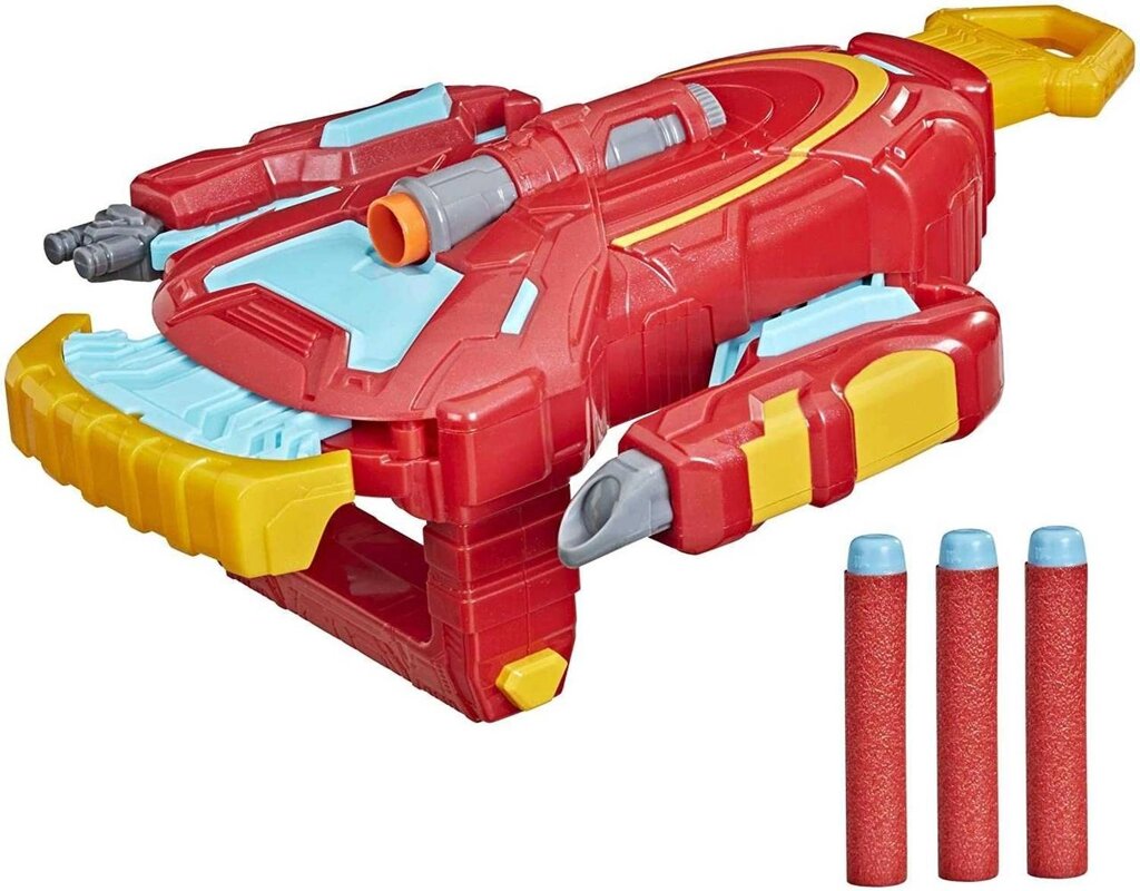 Avengers Marvel Mech Strike Iron Man Nerf Darts Нерф Месники бластер від компанії Premium - фото 1