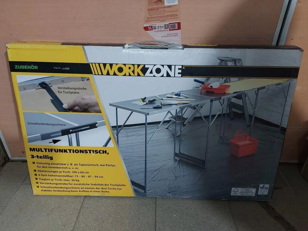 Багатофункціональний стіл із трьох частин WORKZONE 4357631 Німеччина від компанії Premium - фото 1