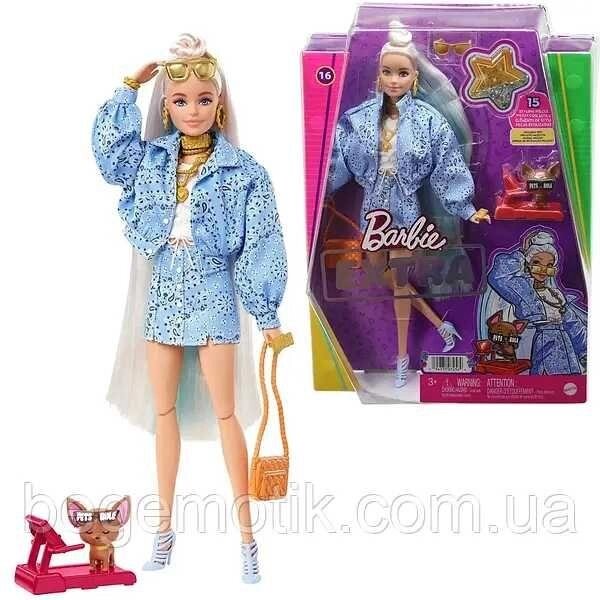 Барбі Екстра 16 Модниця в синій куртці Barbie Extra Doll HHN08 від компанії Premium - фото 1