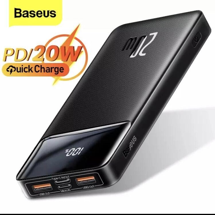 Baseus Power Bank 20w 10000 mAh, 20000 mAh 30000 mAh PD, QC Павер Банк від компанії Premium - фото 1