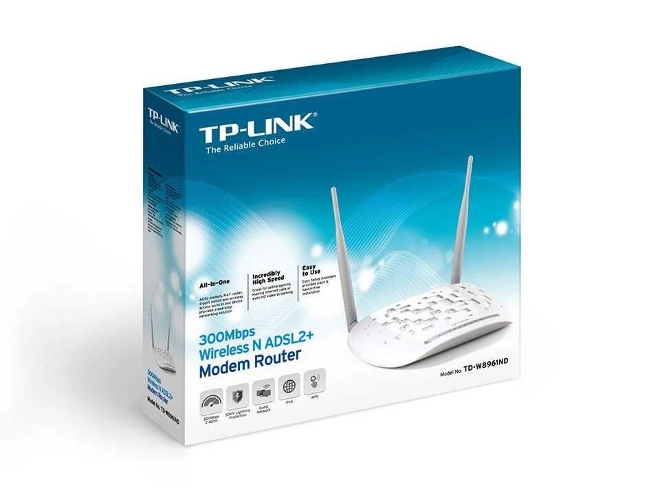 Бездротовий маршрутизатор Tplink 8961 вбудованим модемом ADSL2+ від компанії Premium - фото 1